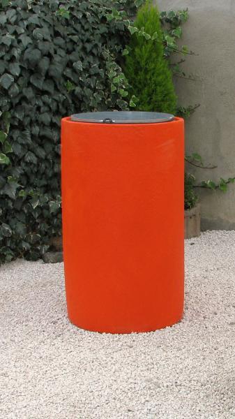 Corbeille diam. 60mm finition peint orange